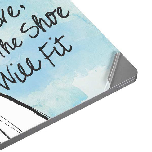 Disney Cinderella Sketch Art Shoe Will Fit Universal Laptop 12in (9.8 x 6.8in) Skin